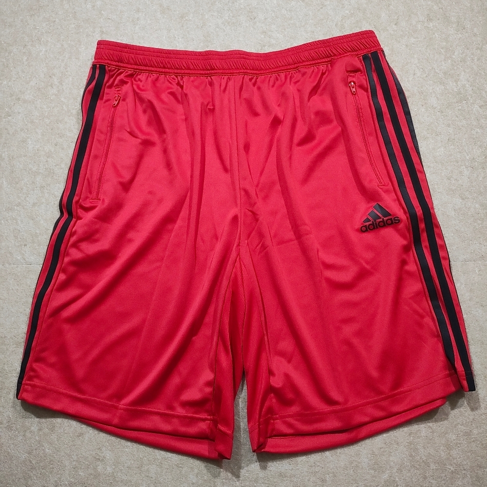 Adidas Men's Red and Black Aeroready Athletic Shorts -K